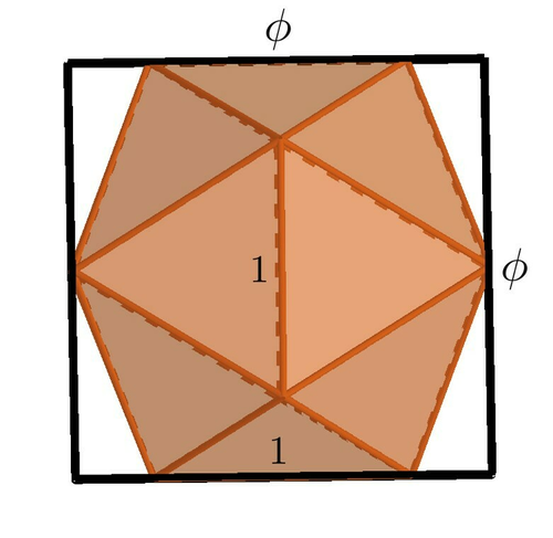 正二十面体　投影図