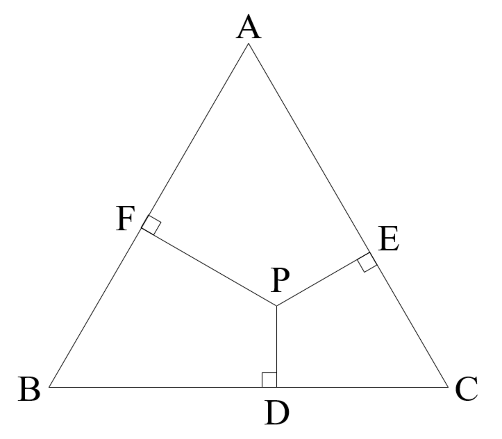正三角形と3垂線