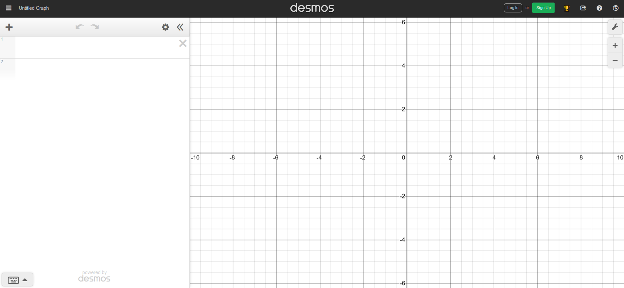 Desmosのスクリーンショット