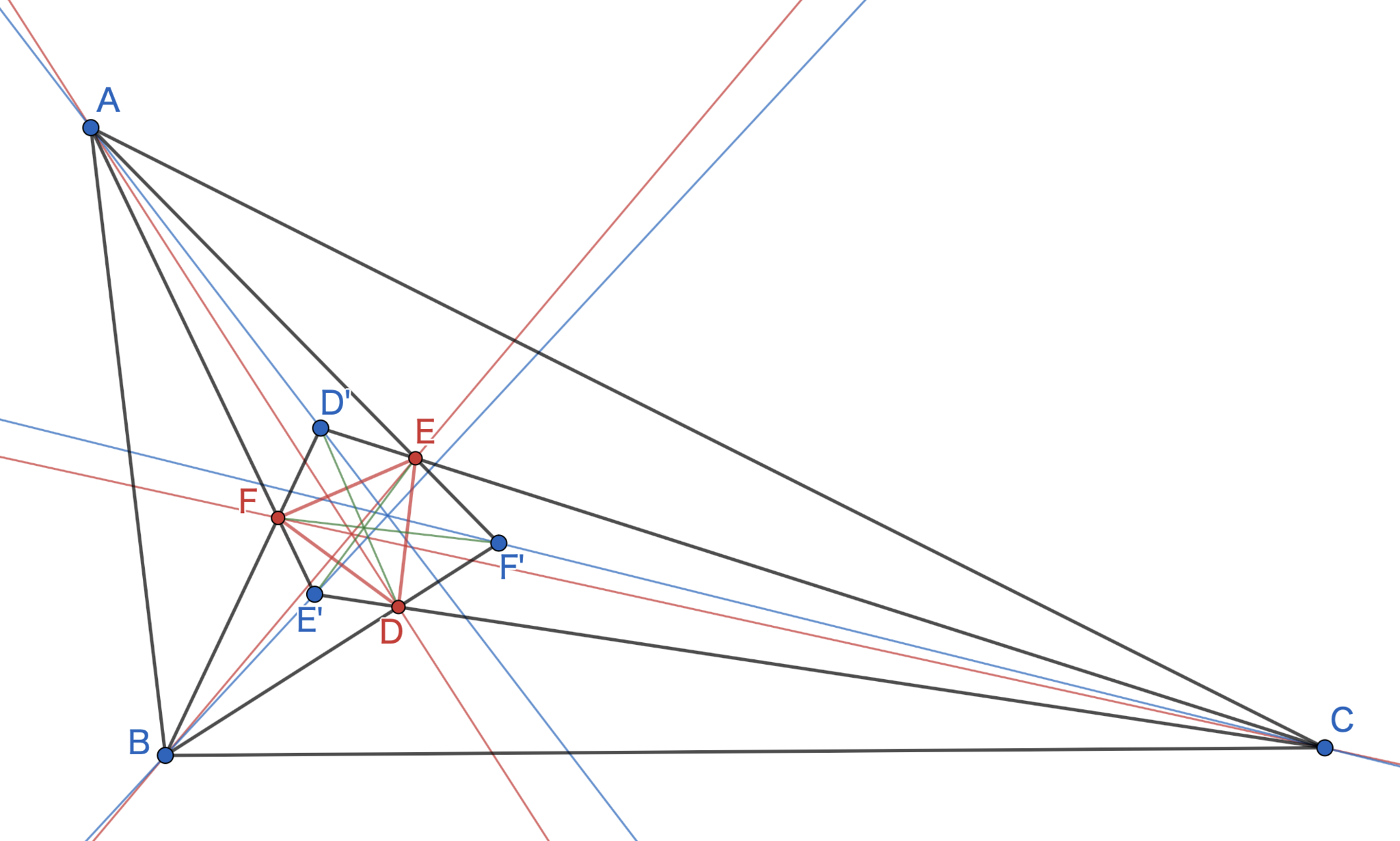 モーリーの定理における共点・共線