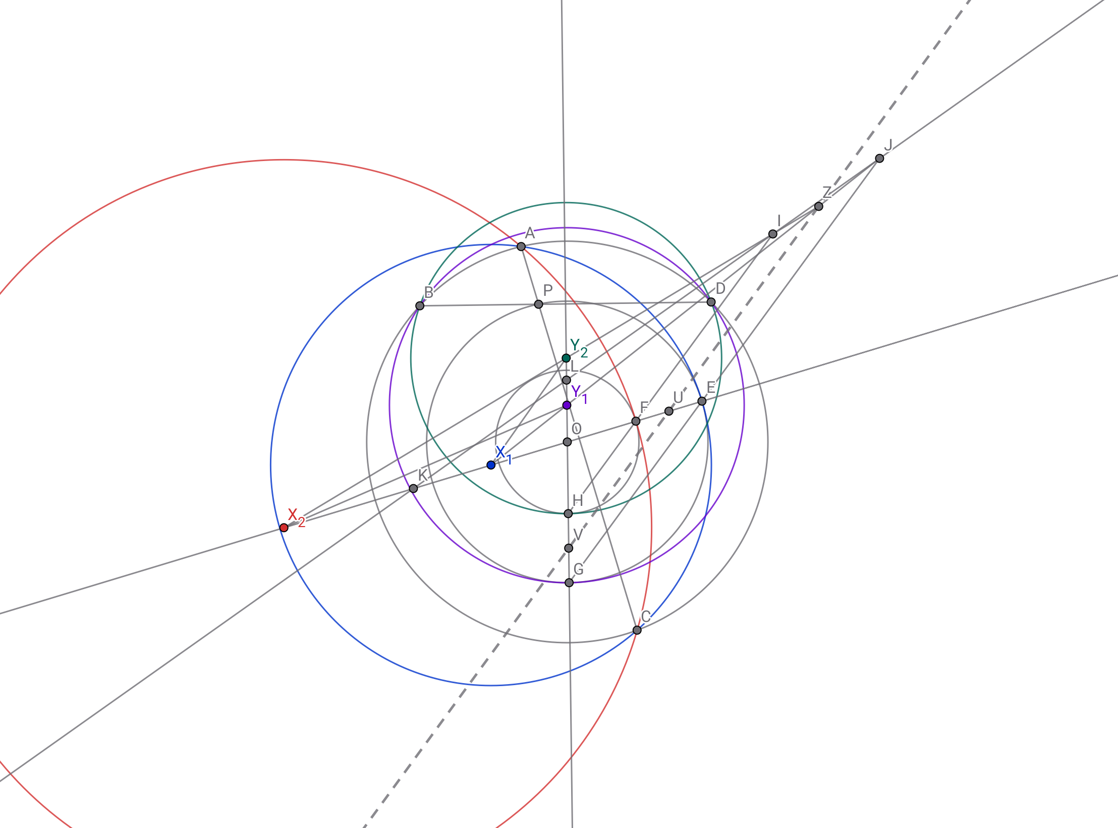 中点がくると無限遠点を探したくなりがち