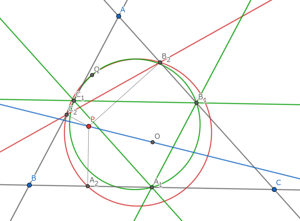 !FORMULA[69][37112][0]が青線上を動くとき!FORMULA[70][37143][0]が定点