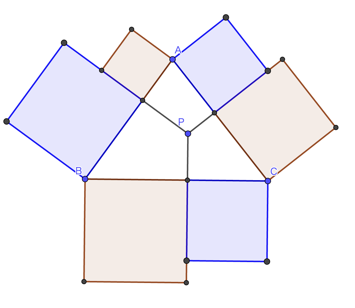 点Pは三角形内部の任意の点