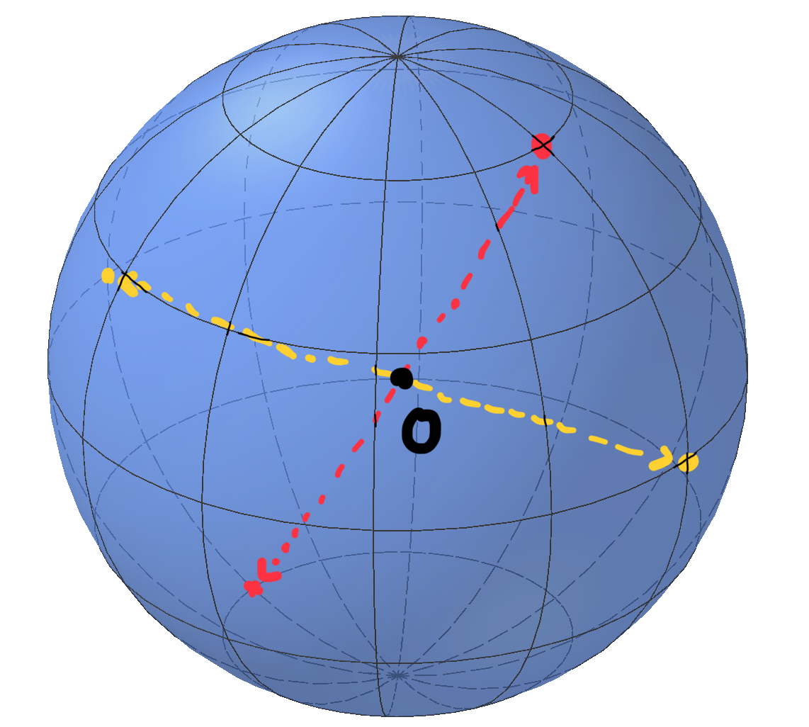 球だけど反対側も同一視