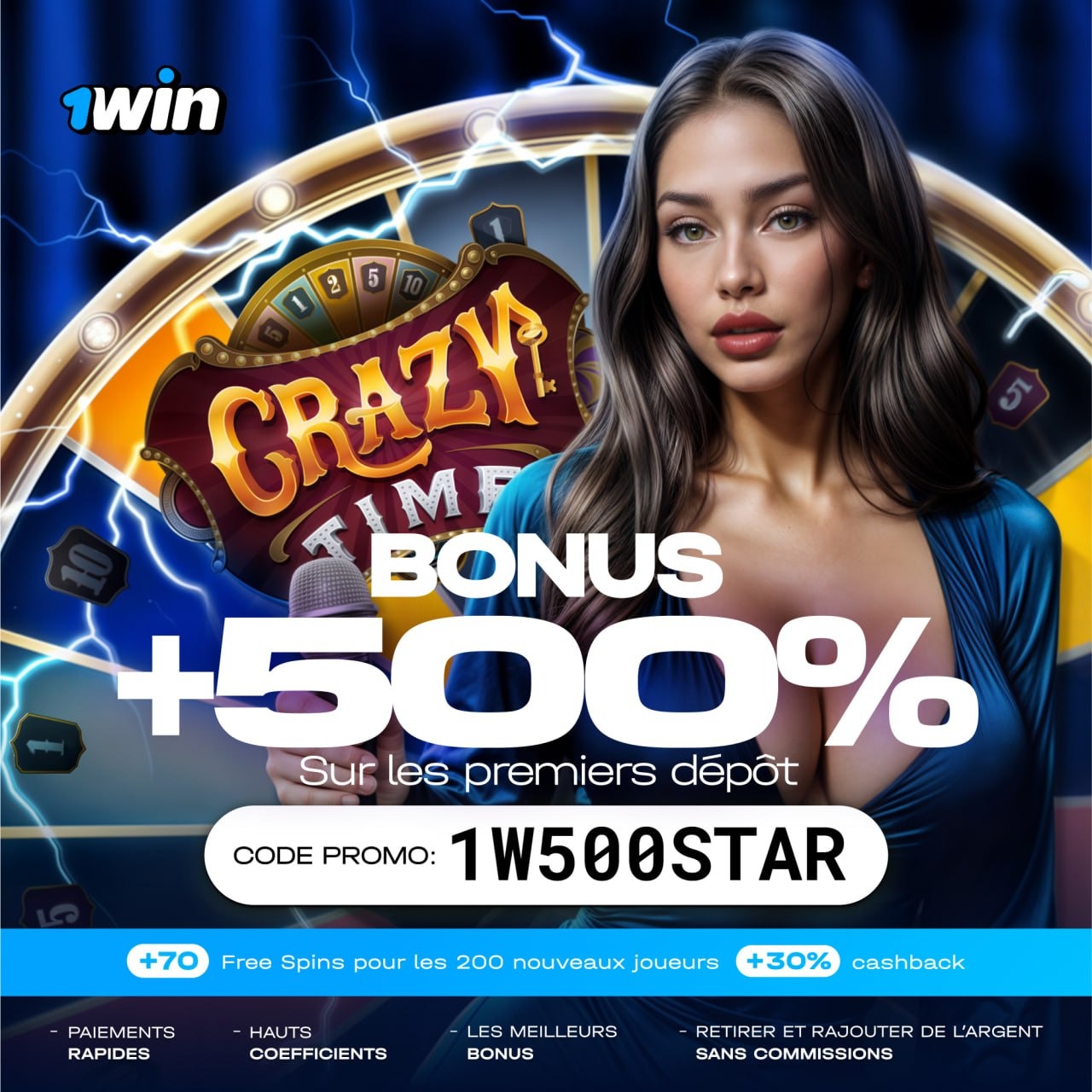 Code Bonus 1Win 2026 : 1W2026VIP – 500% Dépôt