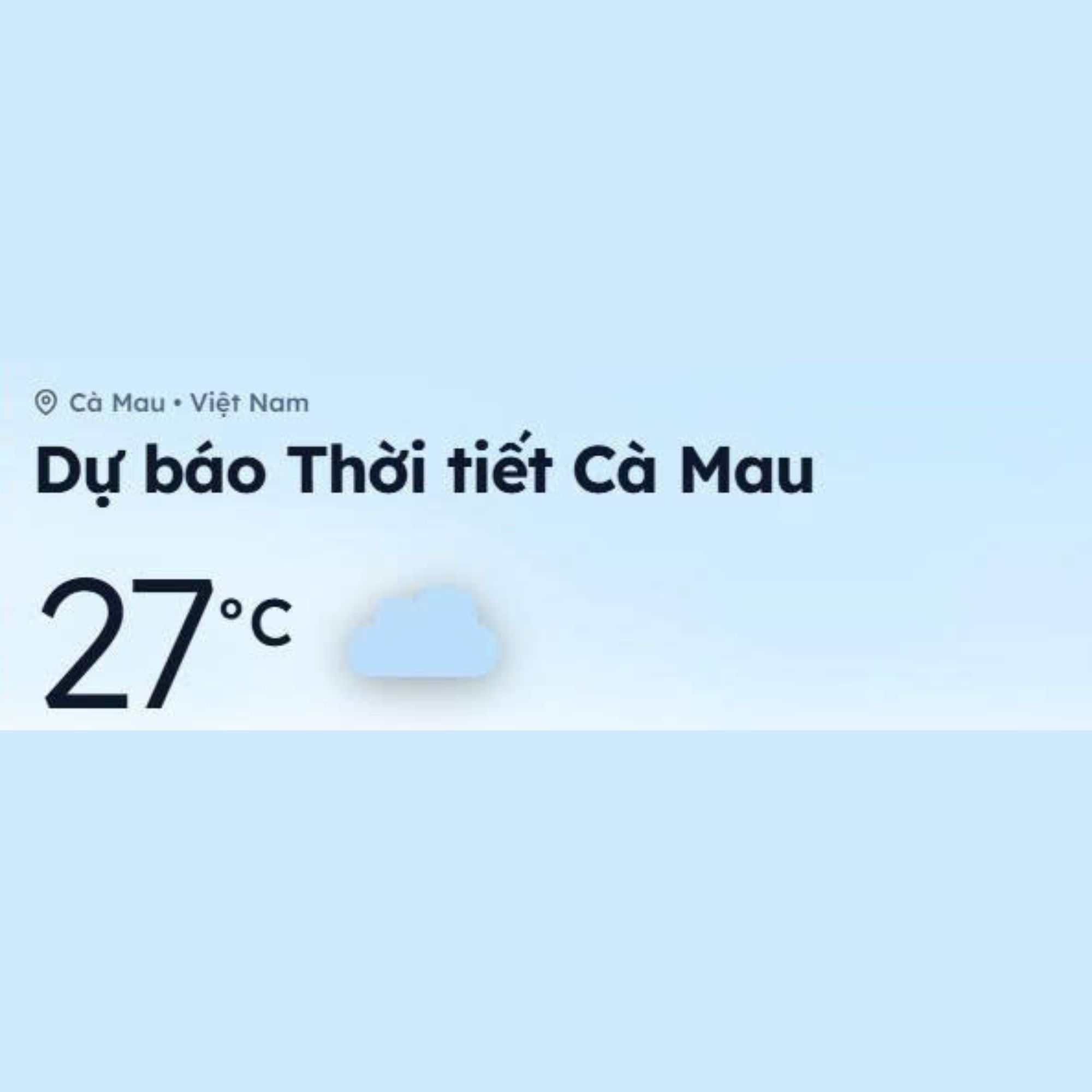 Thời Tiết Cà Mau
