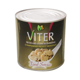 Champignons pieds et morceaux Viter – 3 kg