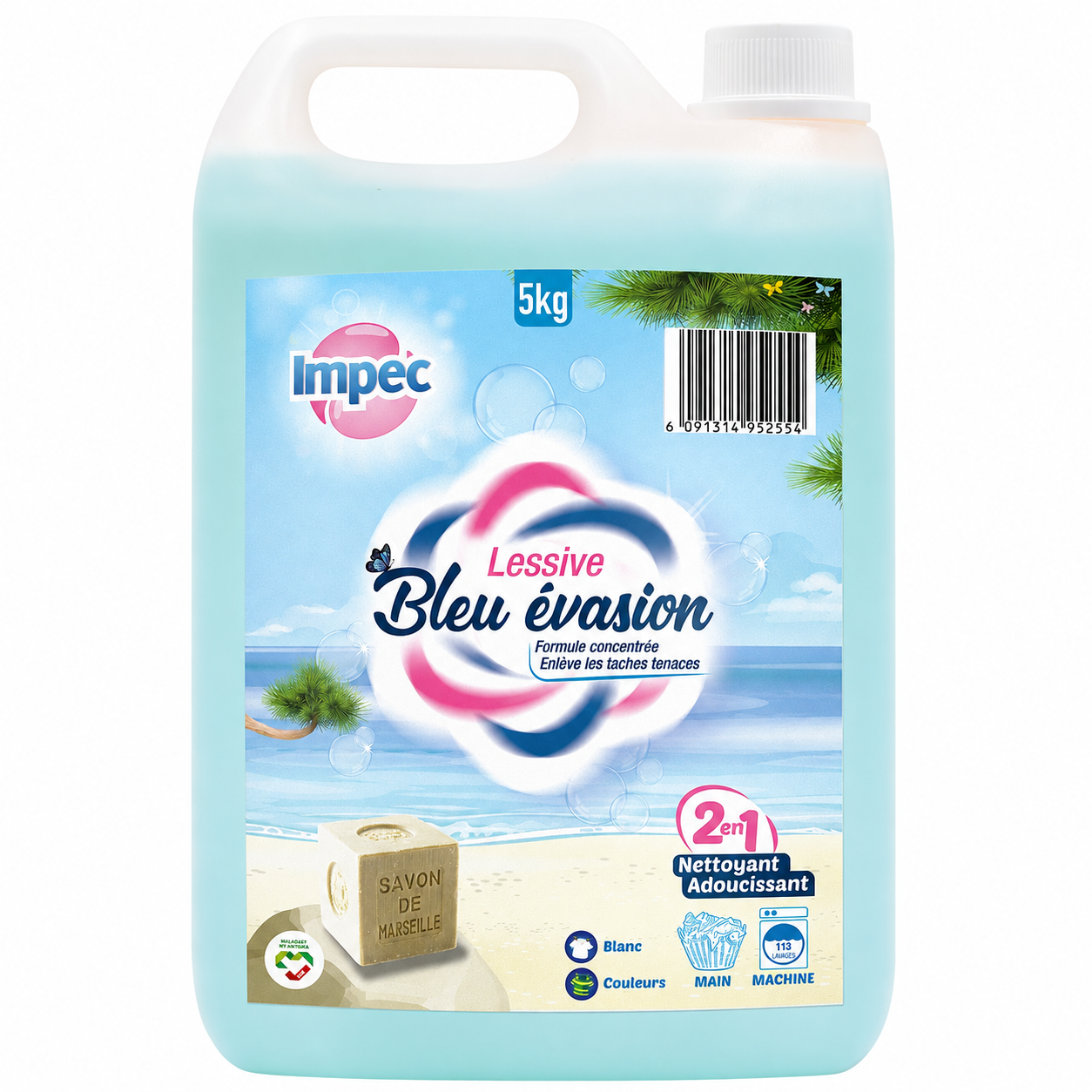 Lessive liquide Impec Bleu Évasion 5 L