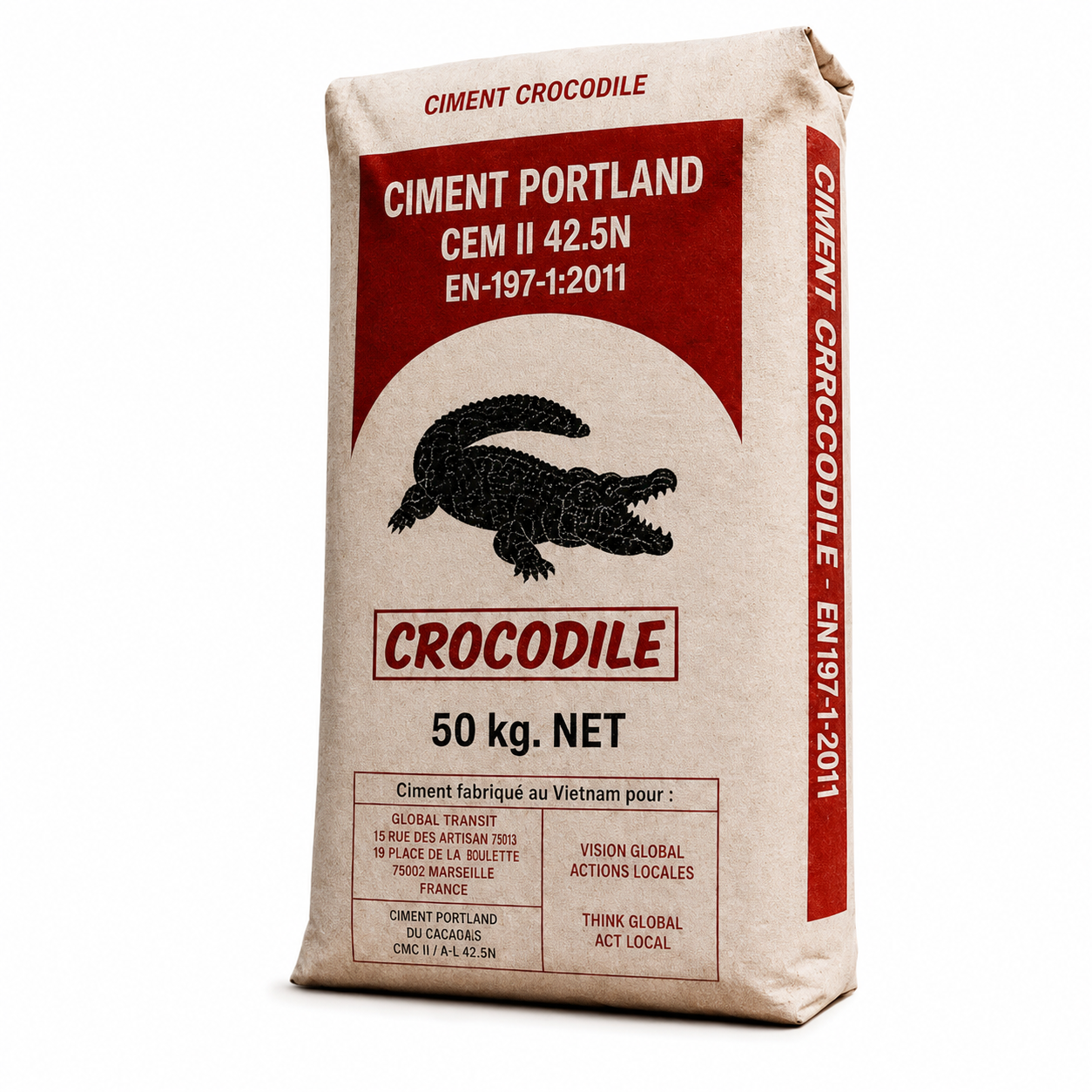: Ciment Crocodile Portland CEM II 42.5N – Sac de 50 kg