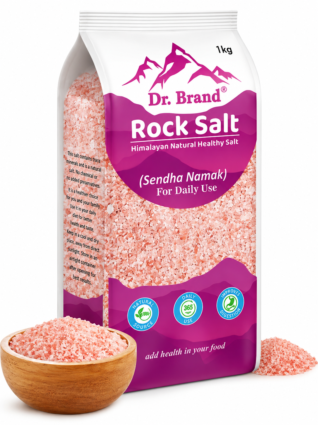 Sel rose de l’Himalaya – 1 kg