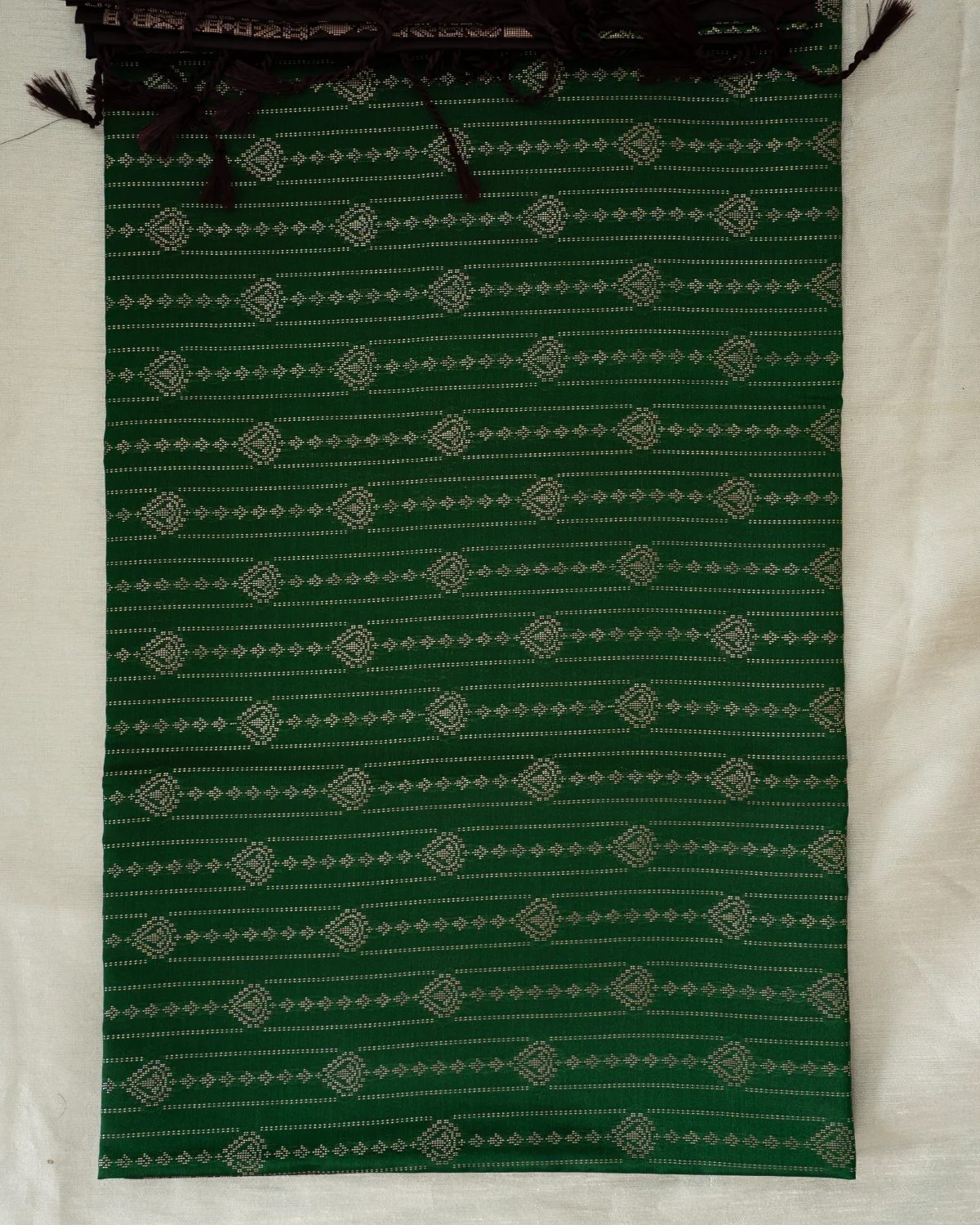 Kokila Bottle Green Kanchipuram Saree Temple Border — photo 4