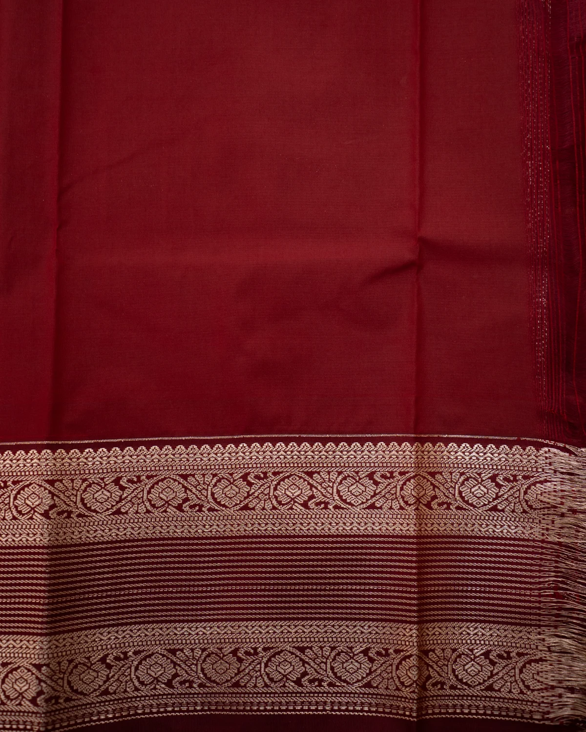 Padma Green Kanchipuram Saree with Striped Border — photo 3