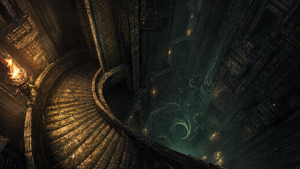 Cover art for the Maze AI scenario Chasm Below