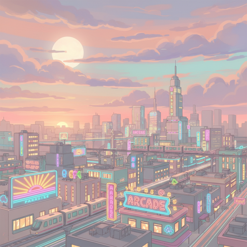Pastel City at Dusk