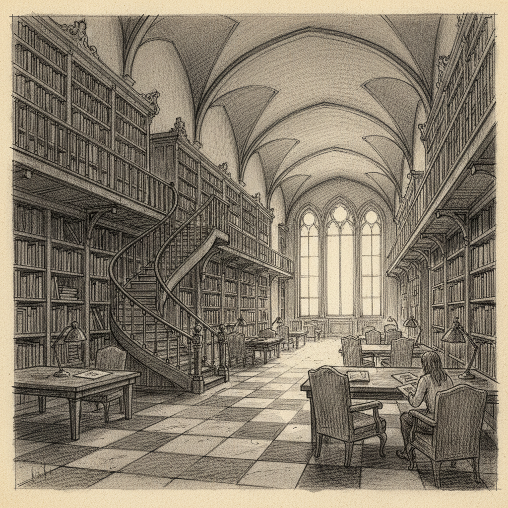 Old Library, Charcoal