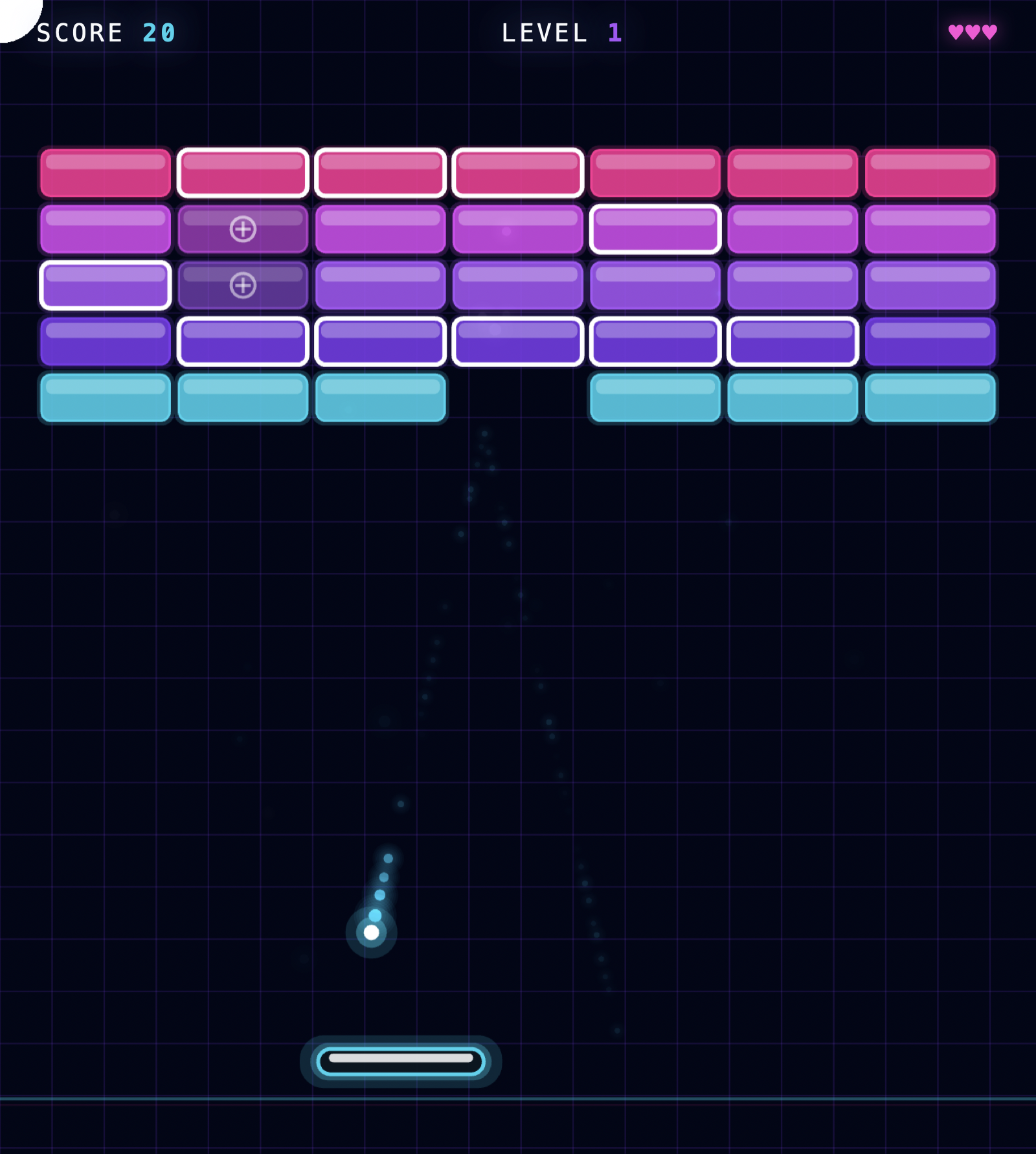 Neon Brick Breaker