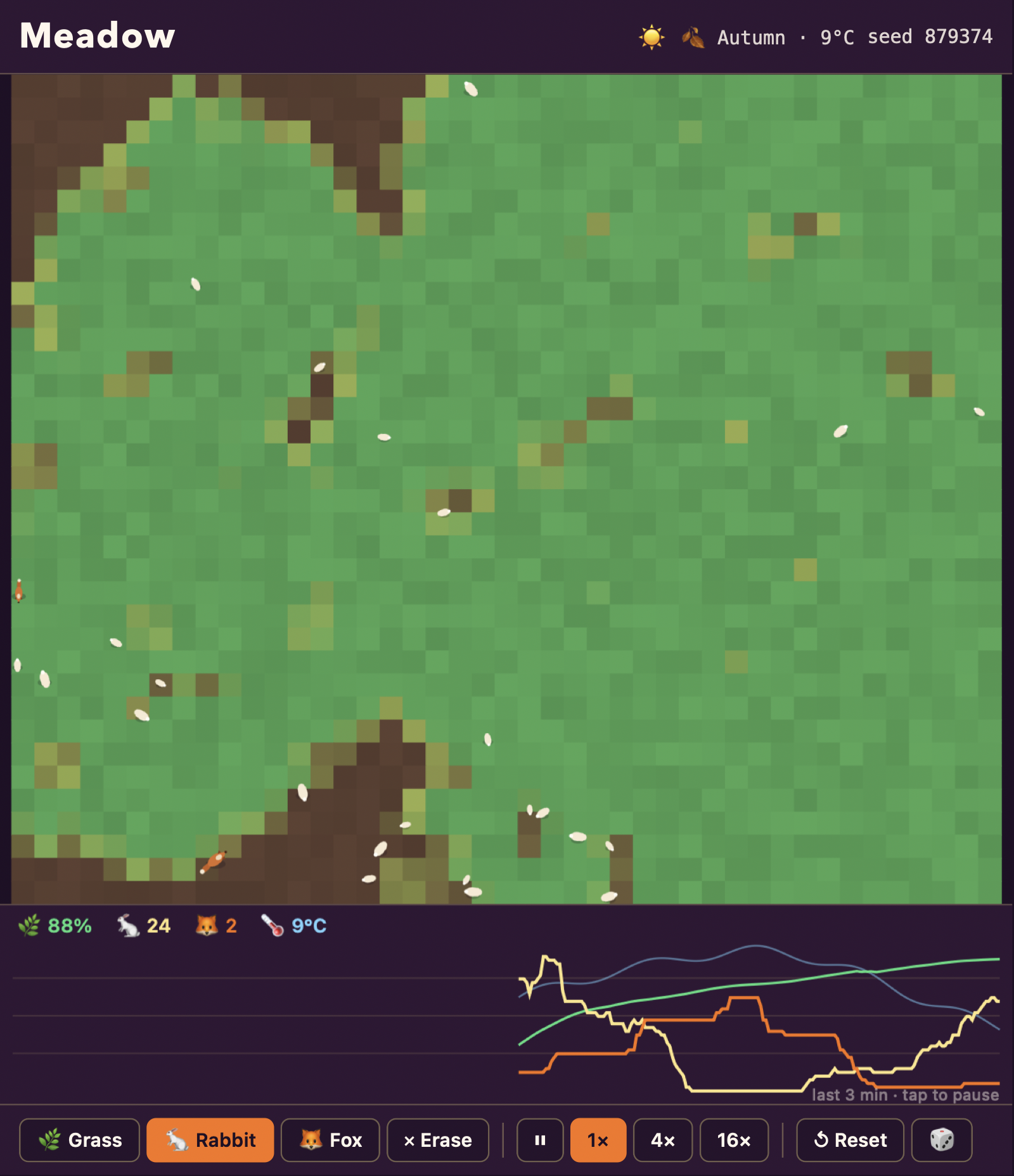 Meadow Ecosystem Simulation
