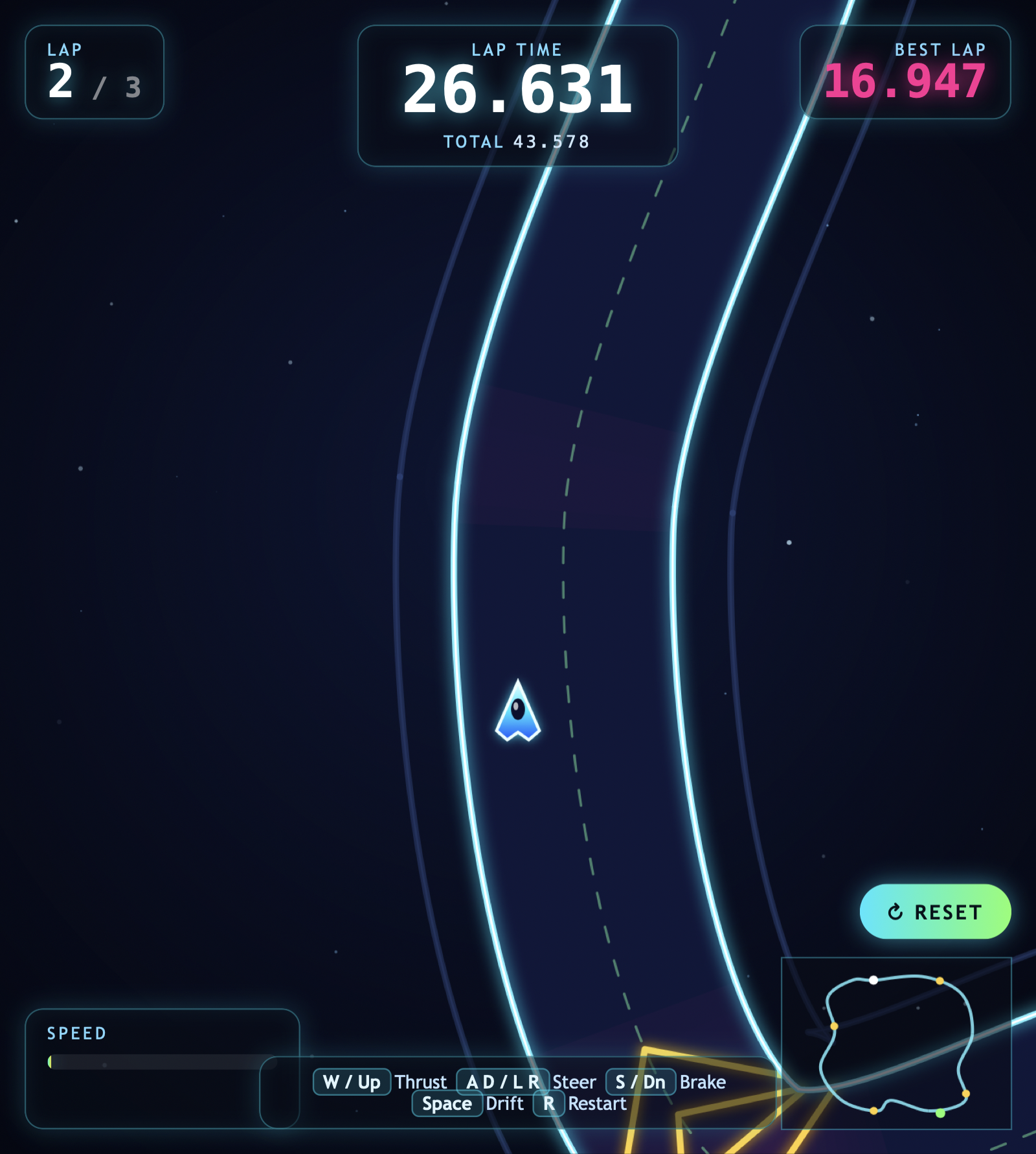 Neon Canyon Hover-Racer