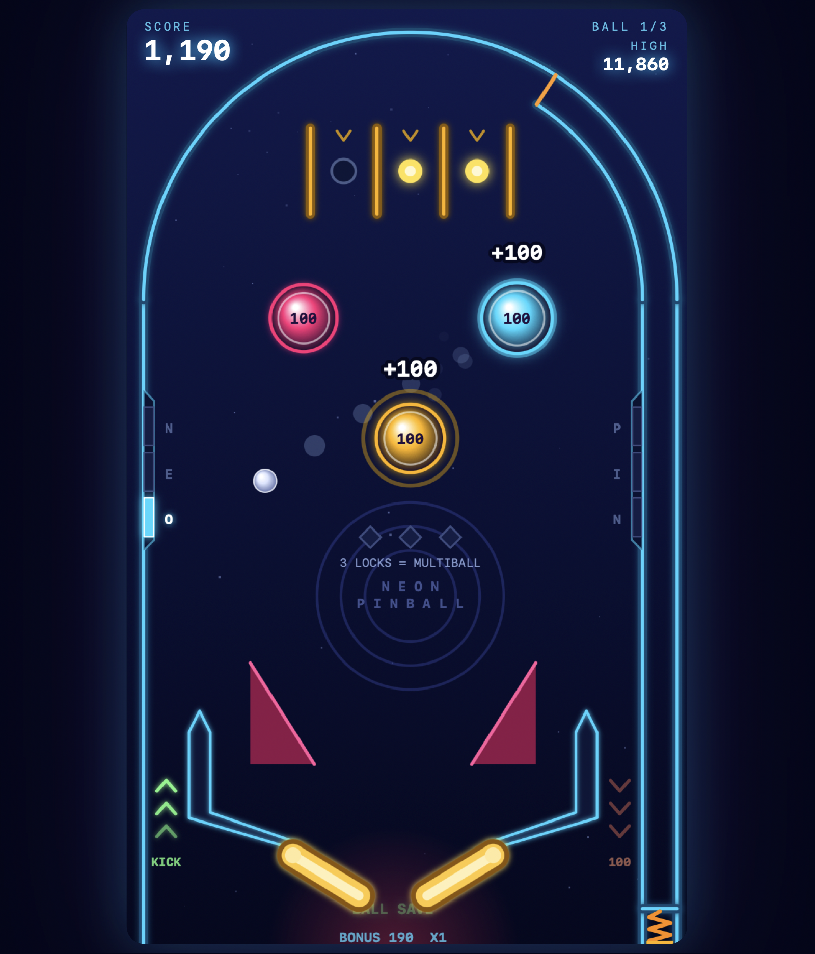 Neon Pinball