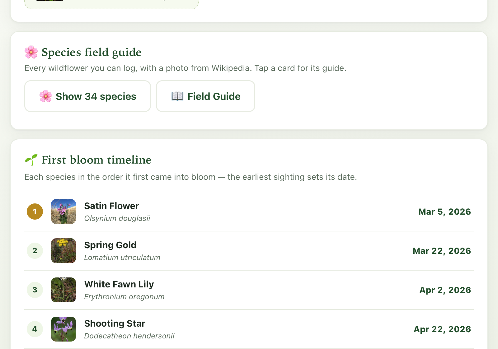 Yellow Island Bloom Tracker