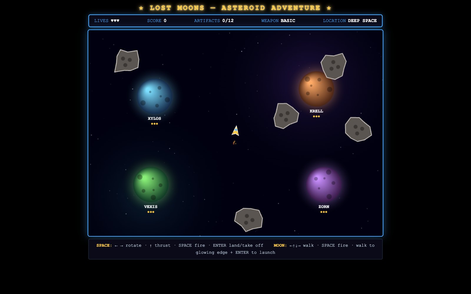 Lost Moons: Asteroid Adventure