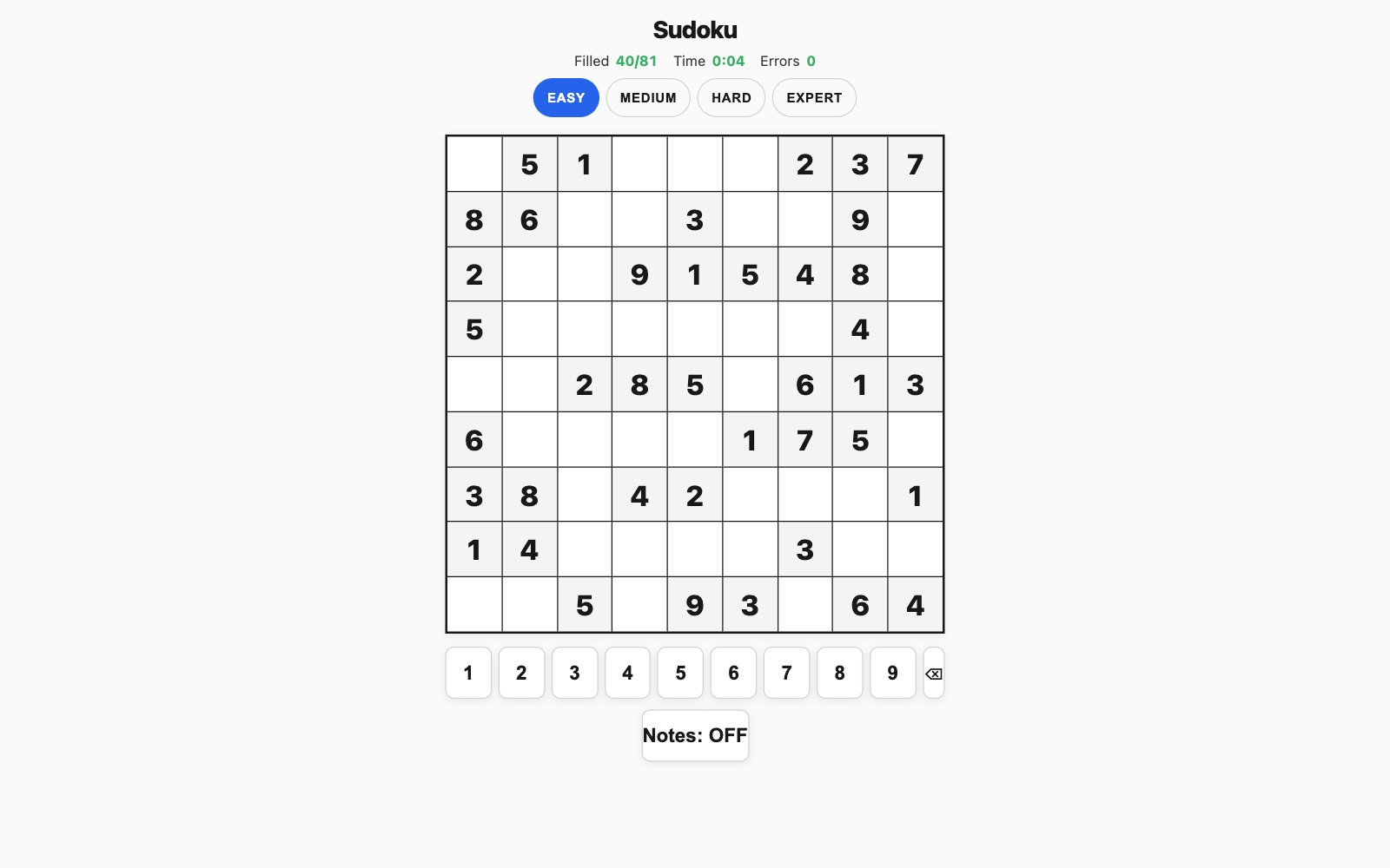 Sudoku (Classic)