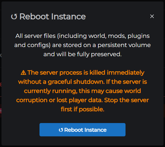 Reboot Instance