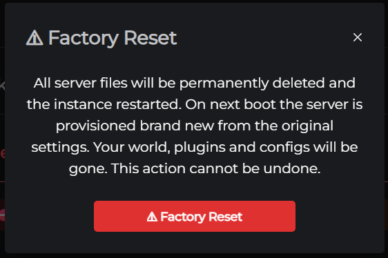 Factory Reset