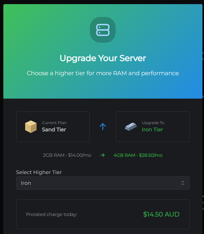 Upgrade