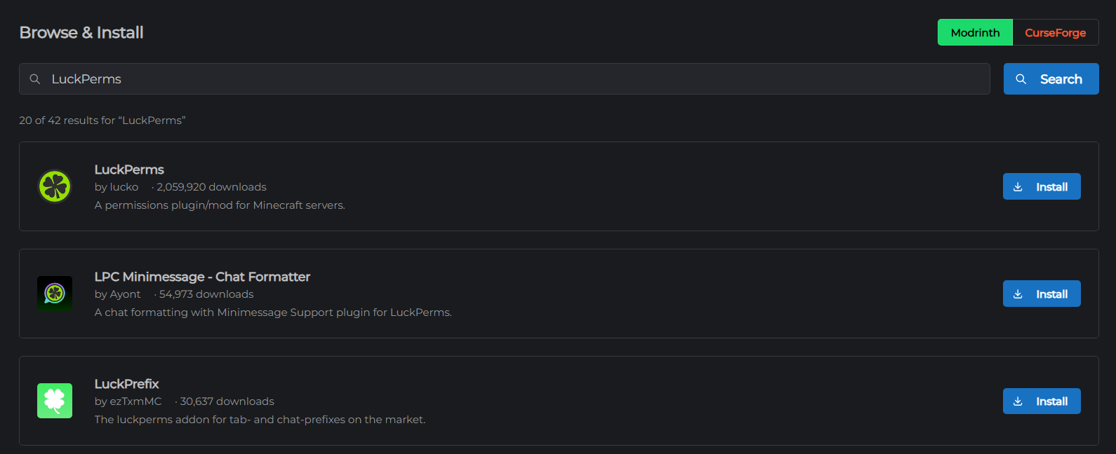 Plugin Search