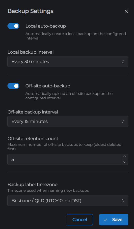 Backup Config