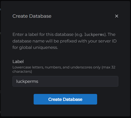 Create Database
