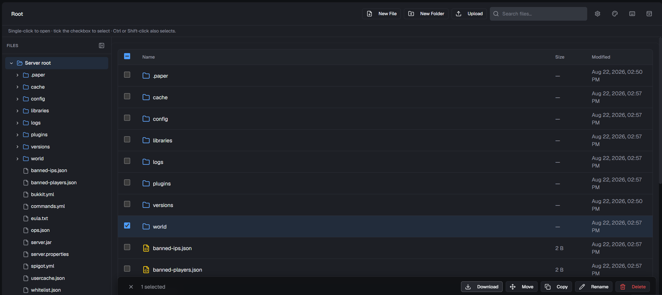 Minehut File Manager