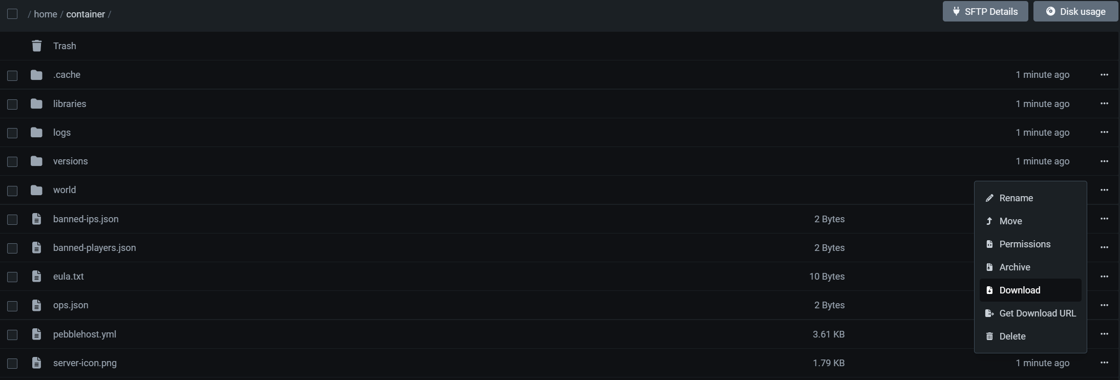 PebbleHost File Manager