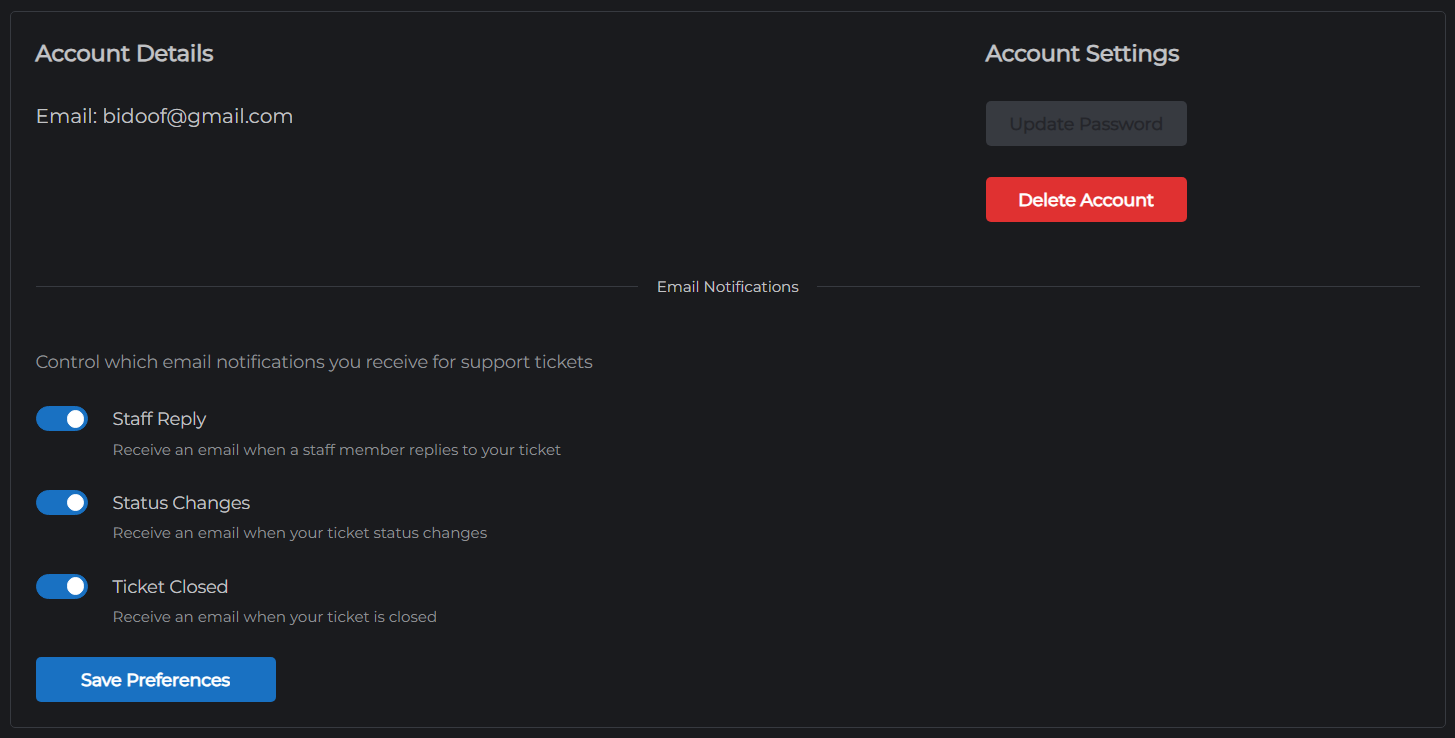Account Settings