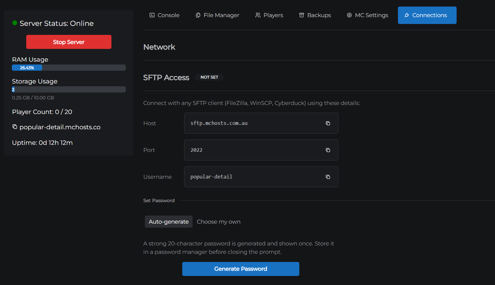 SFTP Access