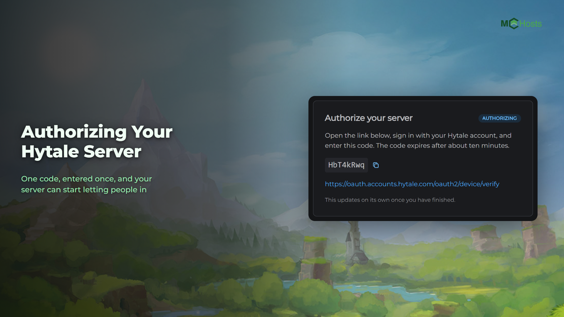Authorizing Your Hytale Server