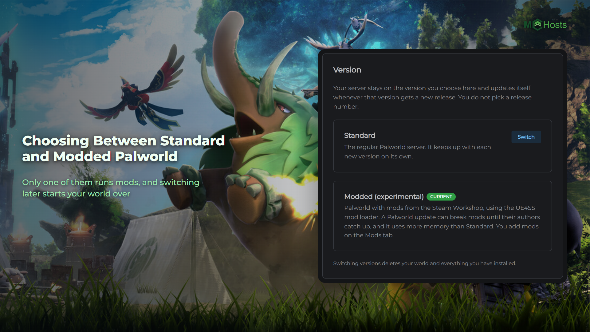 Choosing Between Standard and Modded Palworld
