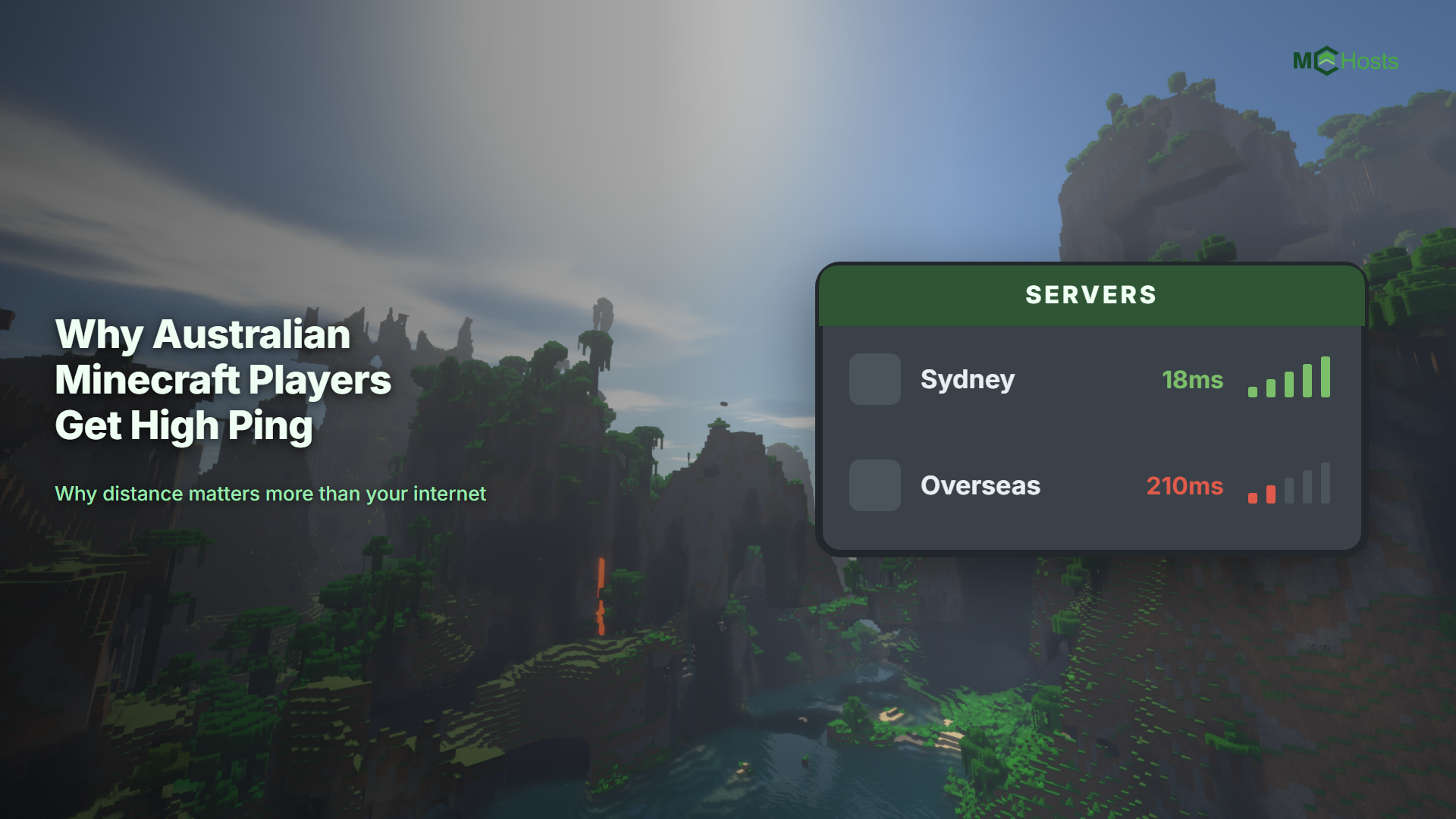 Why Australian Minecraft Players Get High Ping