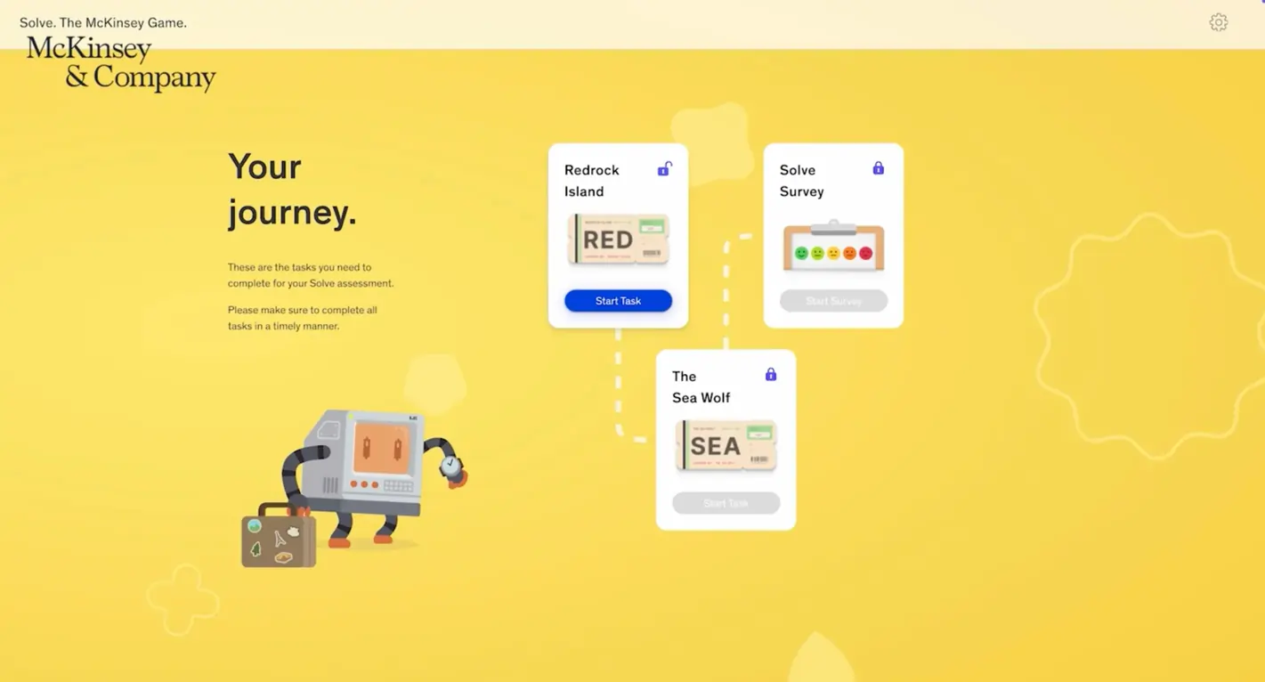 What games are included in the McKinsey Solve Games?