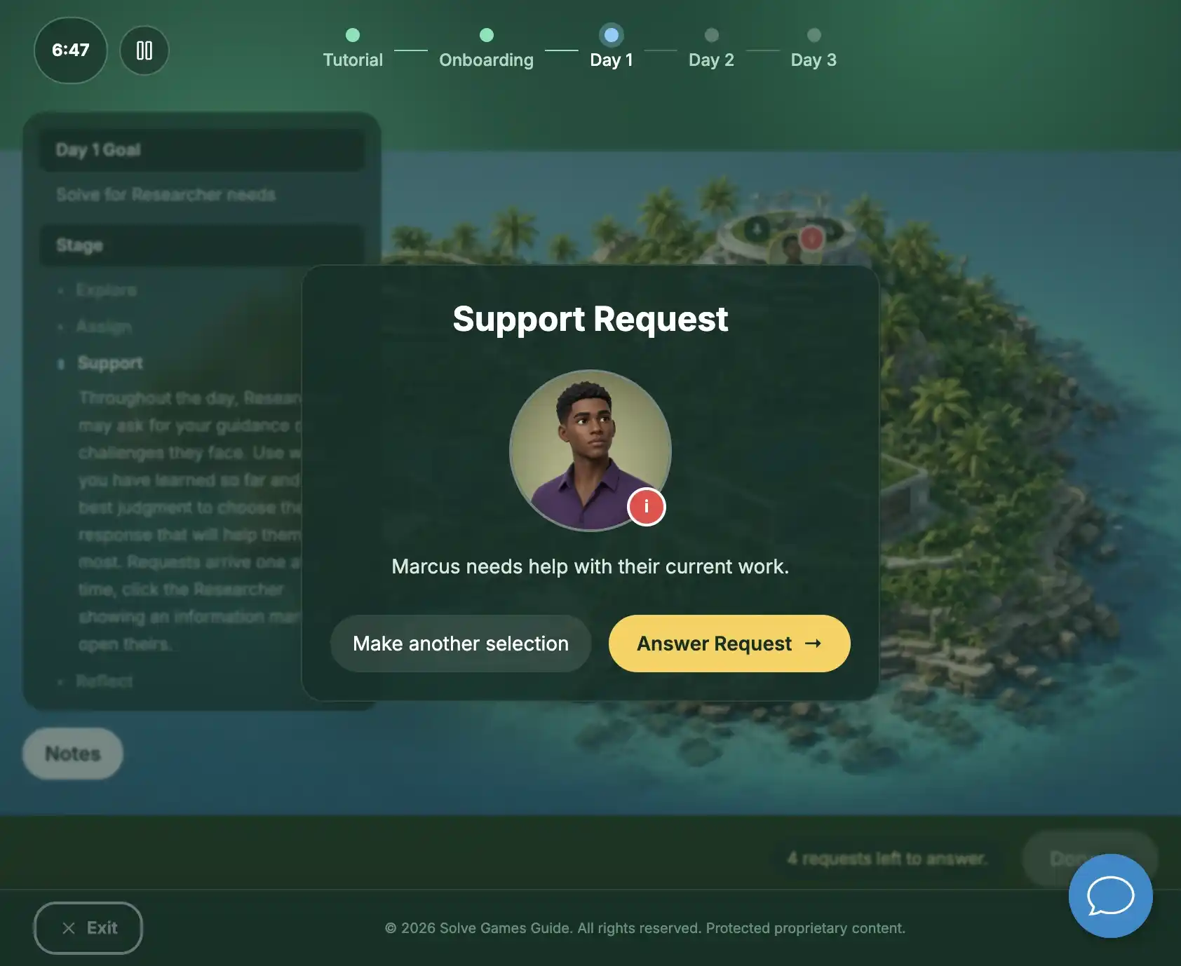 Lab Leader Support stage: a Researcher raising a support request
