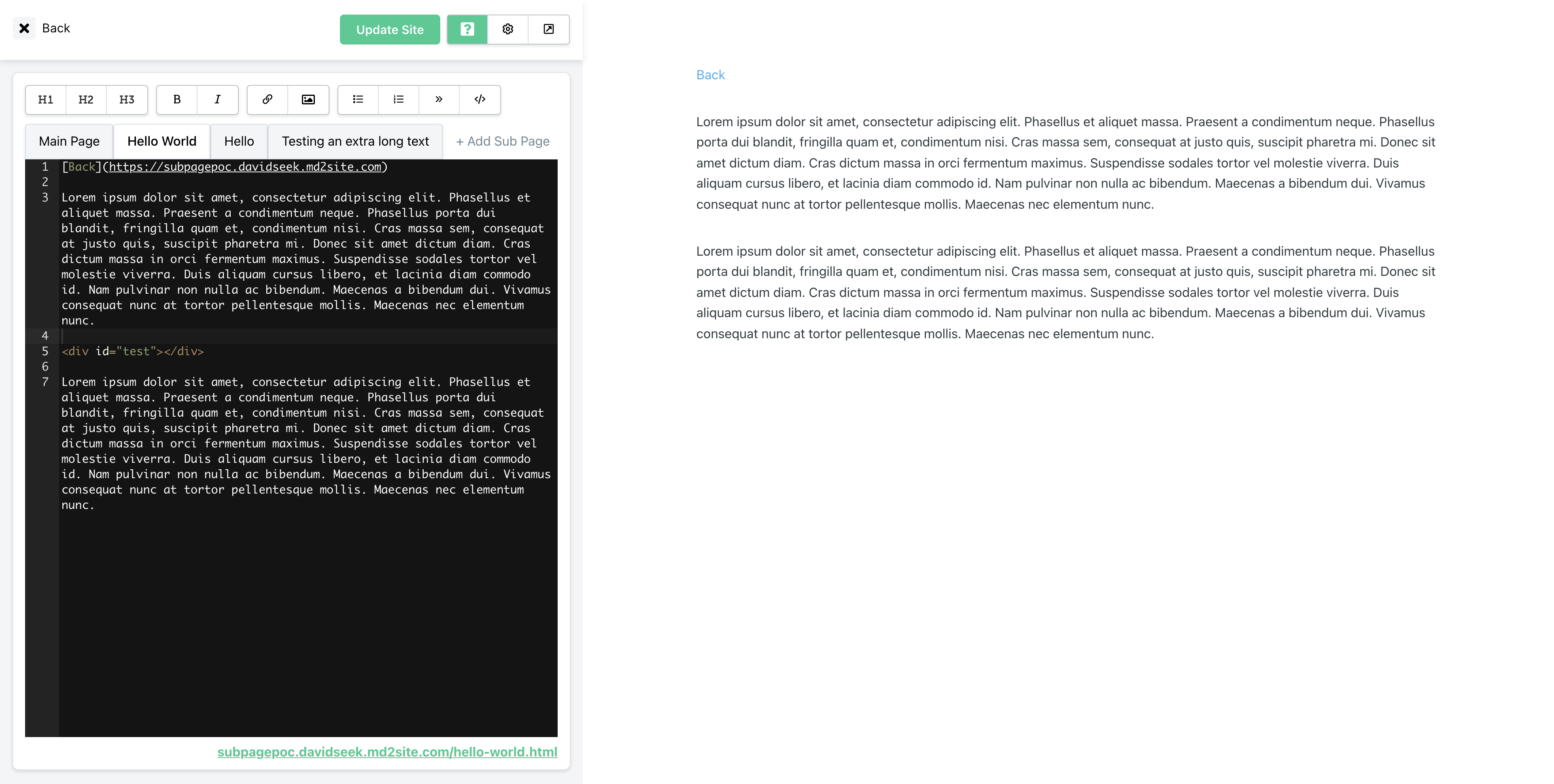 Screenshot of Anchor Text
