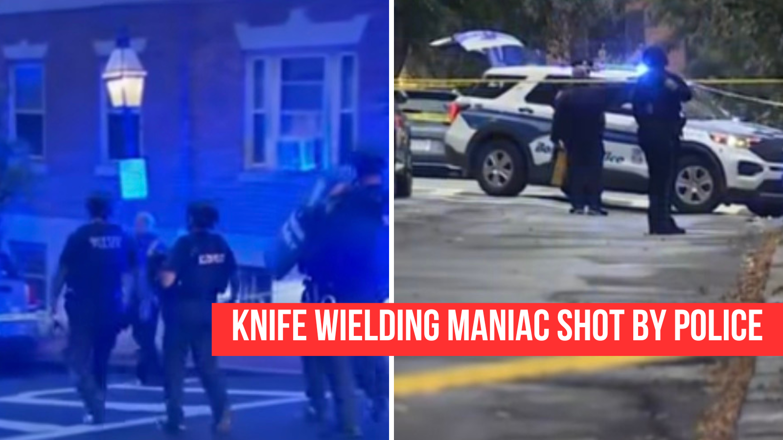 Gunfire echoes through one of Boston’s most expensive neighborhoods as naked knife-wielding maniac shot by police