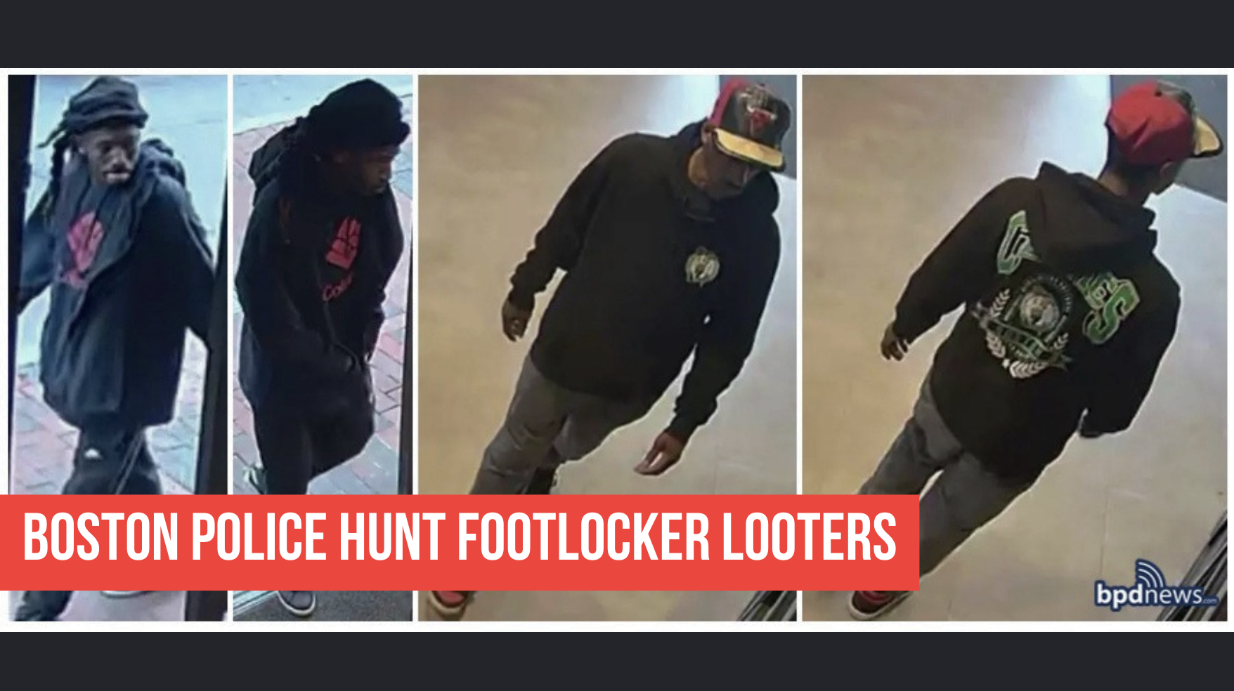 Boston Police beg for tips after armed gang loot Foot Locker in broad daylight