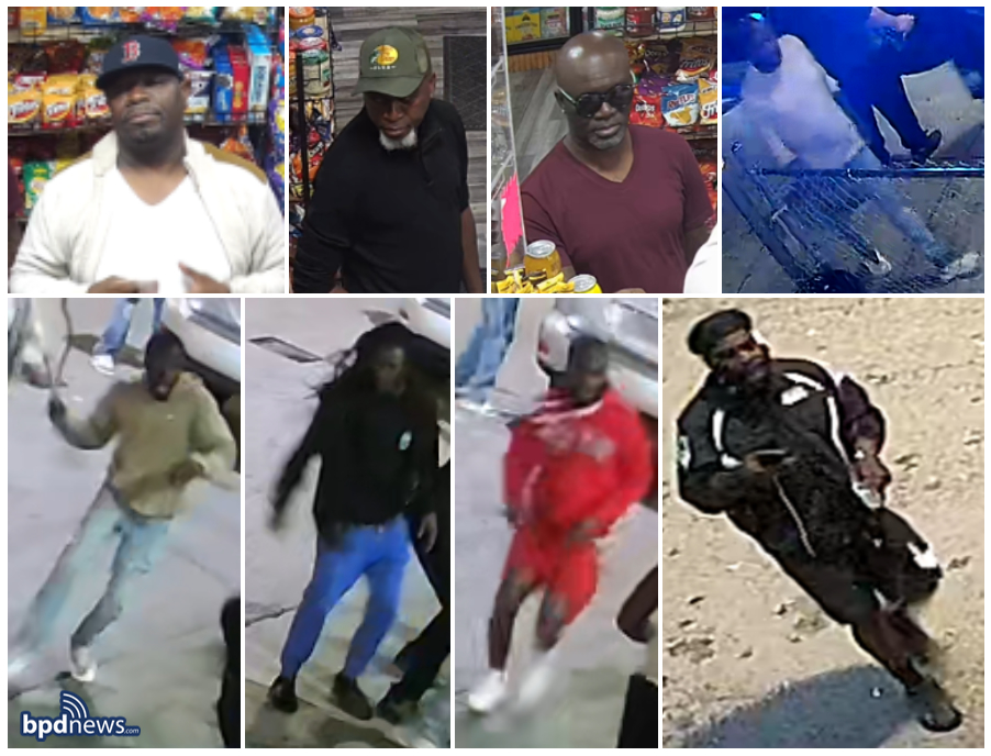 Boston police blast out photos of thugs who turned River Street into a crime scene with blood pouring from victim’s skull