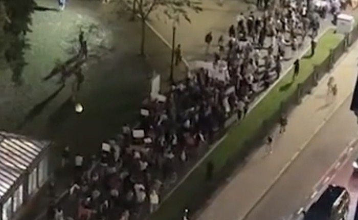 Pro-Palestine mob reportedly pepper-sprays cop, blocks Tremont in wild downtown siege