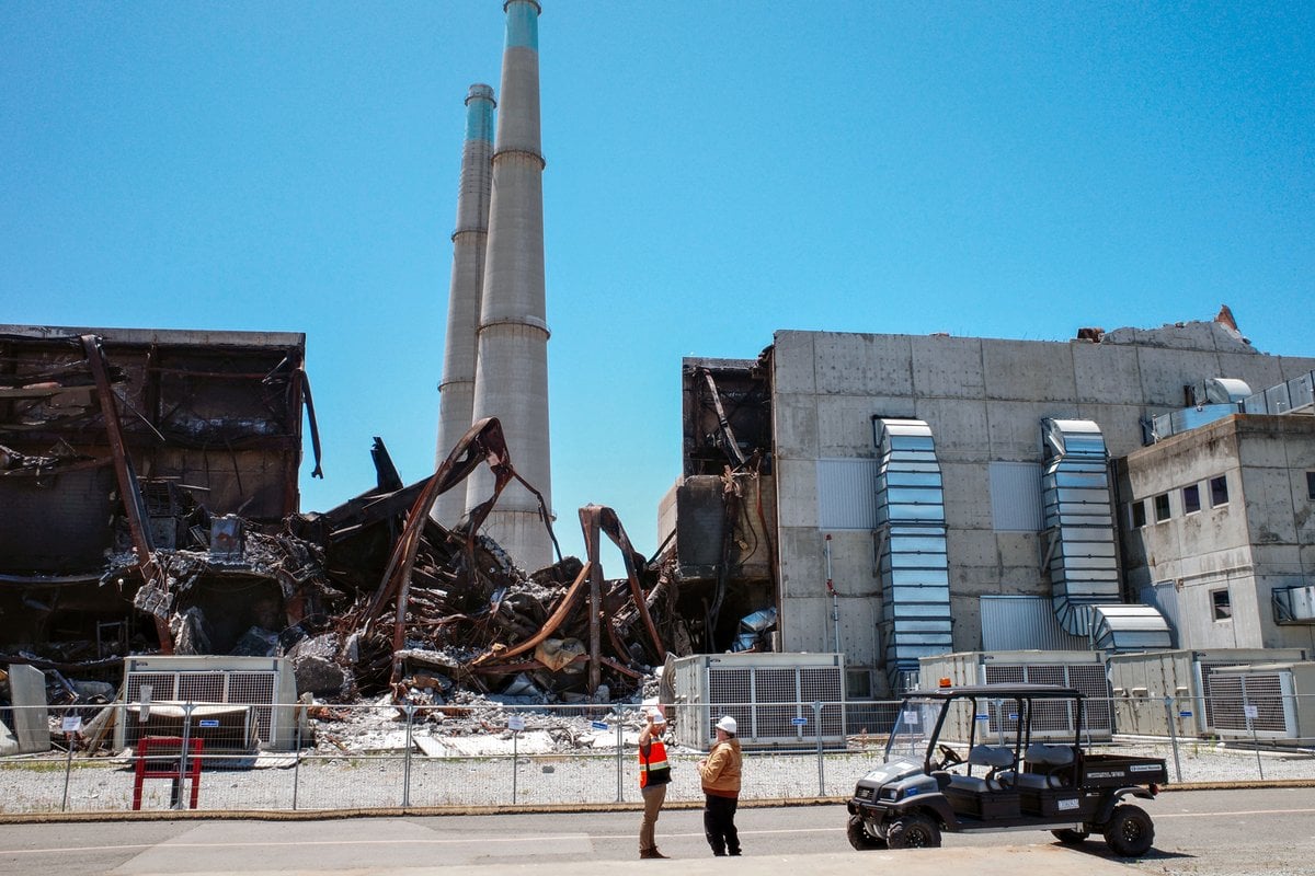 Aftermath of the Moss Landing battery storage fire in California