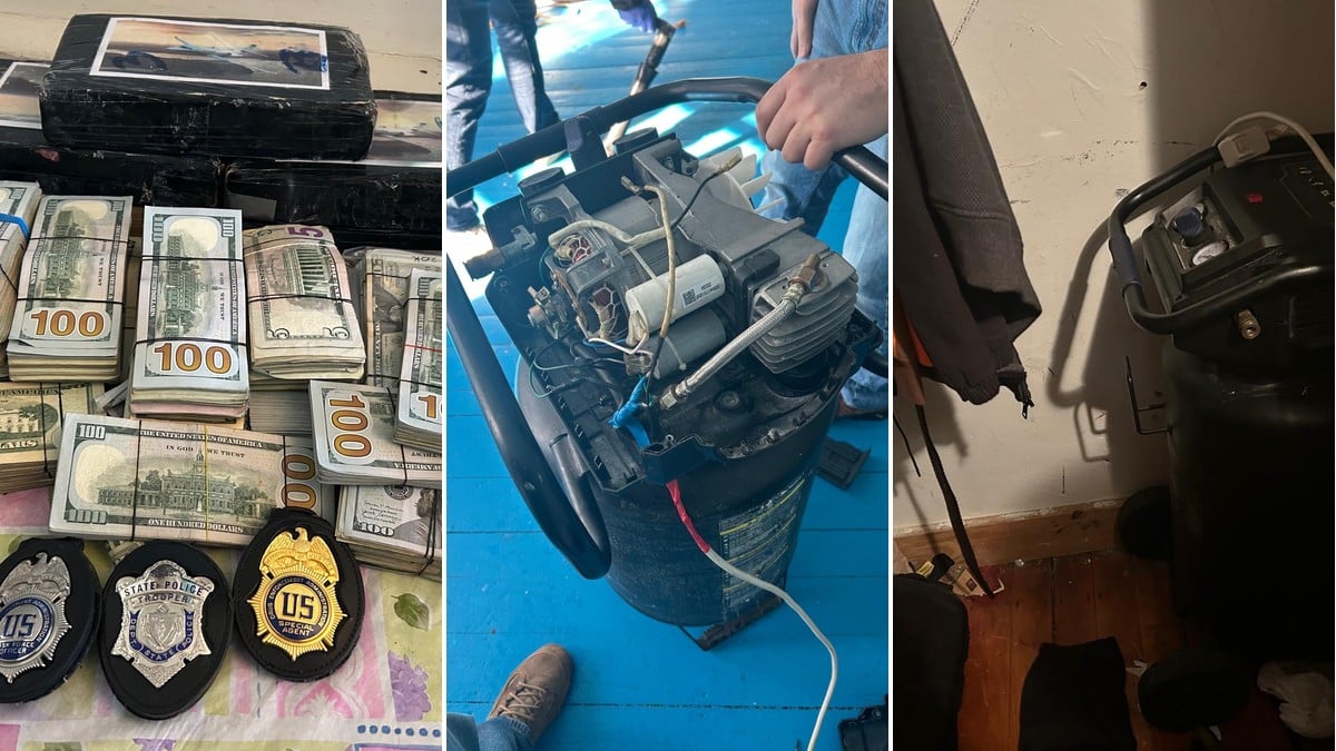 DEA rips open air compressor in East Boston apartment, finds 5 kilos of cocaine and $200,000 in cash, turns two Dominican illegal immigrants over to ICE