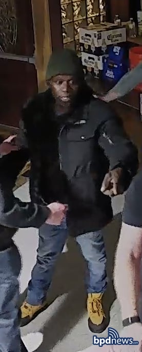 Surveillance image of suspect wanted in South Boston knife attack