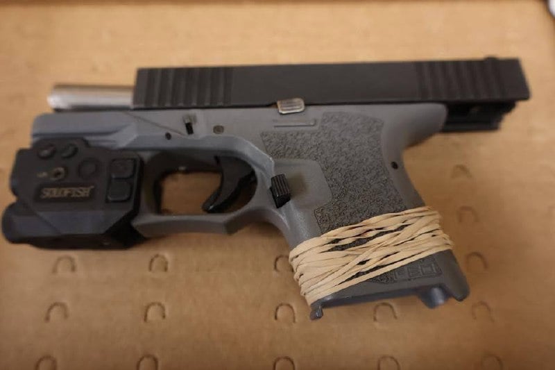 The Polymer 80 ghost gun recovered by Webster Police after the foot pursuit